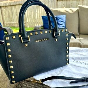 Michael Kors Selma Studded Bag w/ Card Wallet